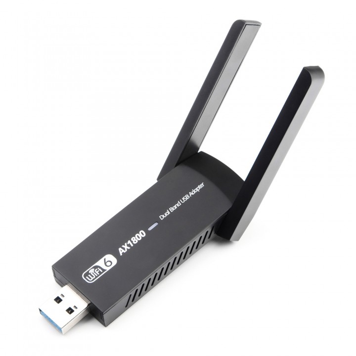 AX1800 Wi-Fi 6 адаптер Realtek RTL8832 AU c 2 антенами 5dBi 1800Mbs USB 3.0