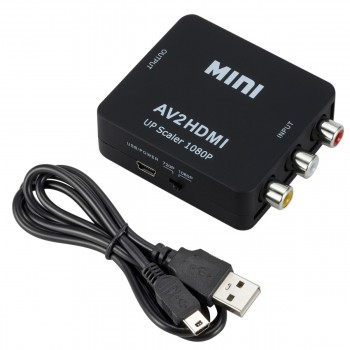 Конвертер AV2 HDMI 1080p MINI Black