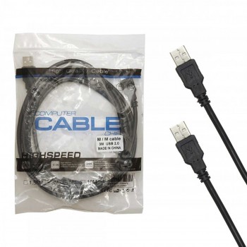 Кабель-удлинитель USB черный папа-папа 3 m с фильтром AA