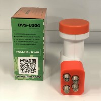 Конвертор DVS-U204 на 4 выхода универсальный линейной поляризации 0.1дБ Full HD