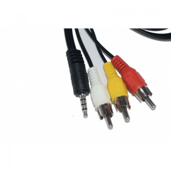 Шнур соединительный 3,5мм TRRS-3RCA, 1.0м