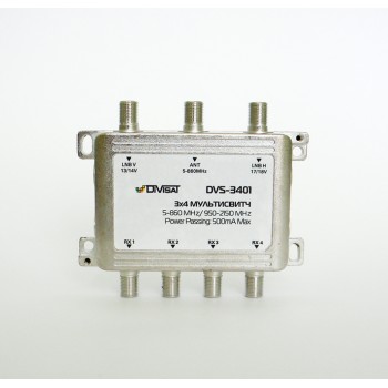 Мультисвич DIVISAT DVS 3401: 2 LNB + 1 ANT 4 выхода